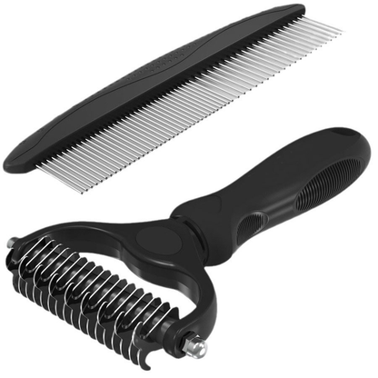 7 in 1 Pet Grooming Kits Dog&Cat Comb Deshedding Brush Nail Clipper with File Bath Brush Premium Pet Supplies
