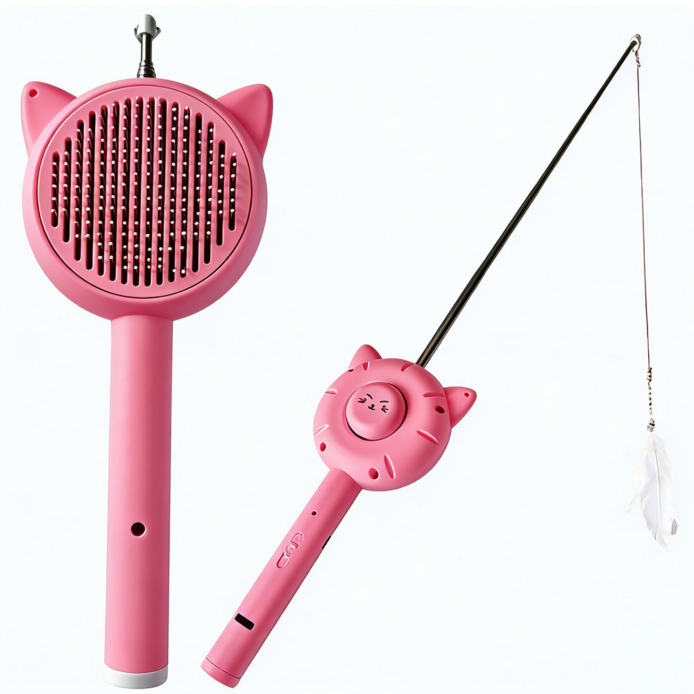 Perfect grooming and toys  5 in 1 Cat brush comb