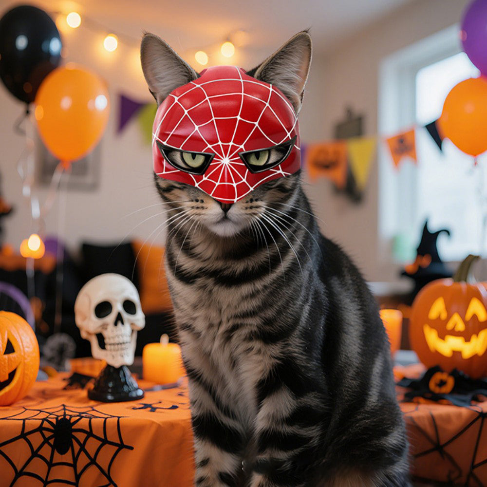 Pet cat cosplay Masks eco-friendly material Batman spider Man Joker Superhero masks