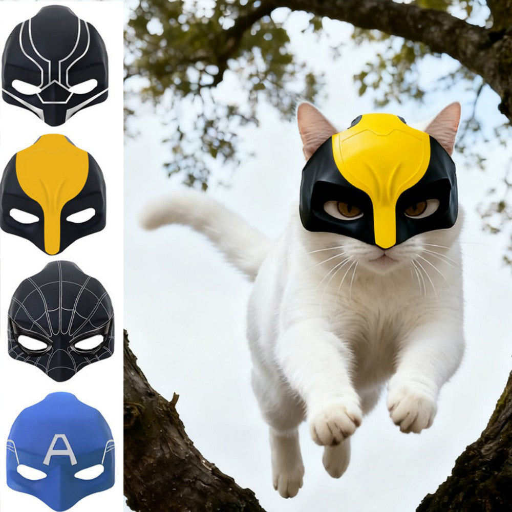 Pet cat cosplay Masks eco-friendly material Batman spider Man Joker Superhero masks