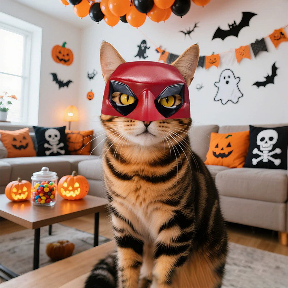 Pet cat cosplay Masks eco-friendly material Batman spider Man Joker Superhero masks
