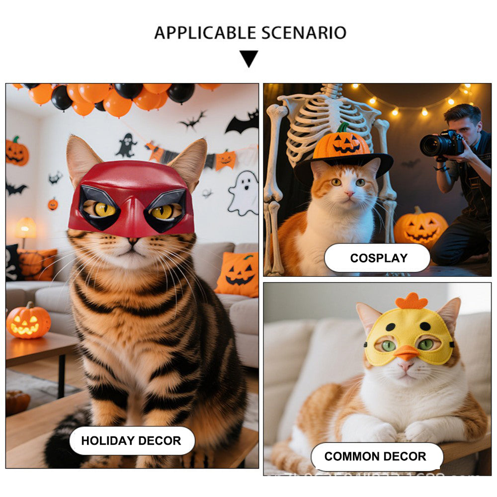 Pet cat cosplay Masks eco-friendly material Batman spider Man Joker Superhero masks