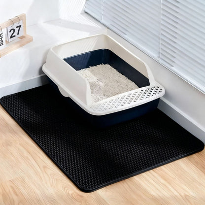Extra Large Cat Litter Mat Anti-spill EAV Litter Box Mat Double Layer Sand Trapping Pad