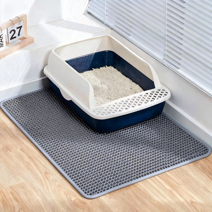 Extra Large Cat Litter Mat Anti-spill EAV Litter Box Mat Double Layer Sand Trapping Pad