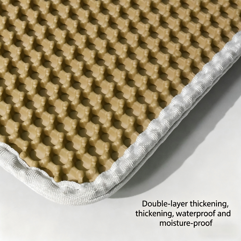 Extra Large Cat Litter Mat Anti-spill EAV Litter Box Mat Double Layer Sand Trapping Pad