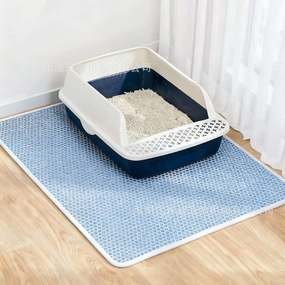 Extra Large Cat Litter Mat Anti-spill EAV Litter Box Mat Double Layer Sand Trapping Pad