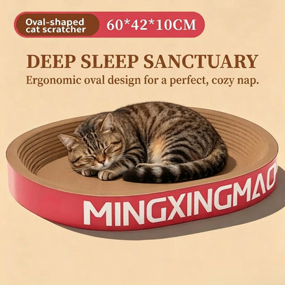 All-in-One Cat Scratcher & Cat Bed Large Vertical Corrugated Cat Scratching Board Durable Scratch-Resistant No Lint Cat Toy