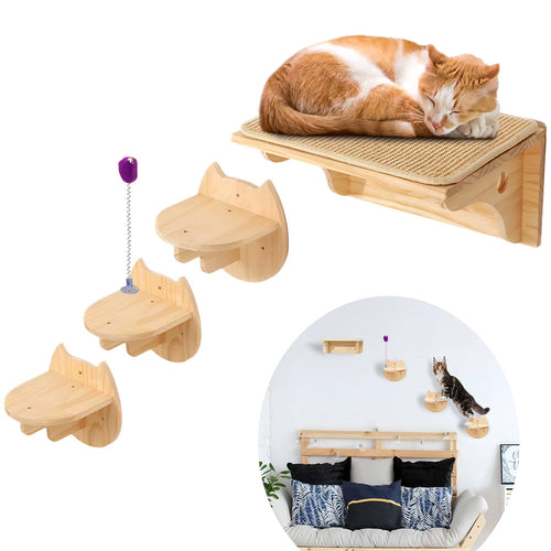 3-in-1 cat tree cat bed scratching board climbing frame in one Bark&Paw Lab