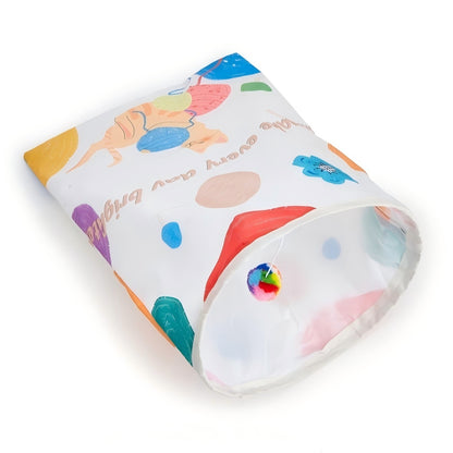 Crinkle Paper Cat Tunnel Interactive Puzzle Toy for Cats Self Entertaining Sound Pet Toy