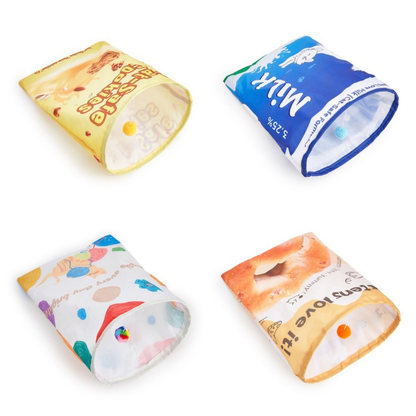 Crinkle Paper Cat Tunnel Interactive Puzzle Toy for Cats Self Entertaining Sound Pet Toy