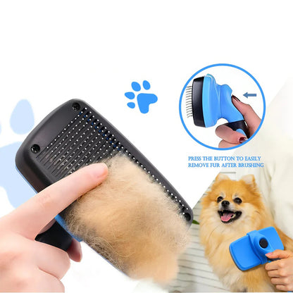 4-in-1 Professional Pet Grooming Brush Kit – Stainless Steel Comb Set for Dogs & Cats