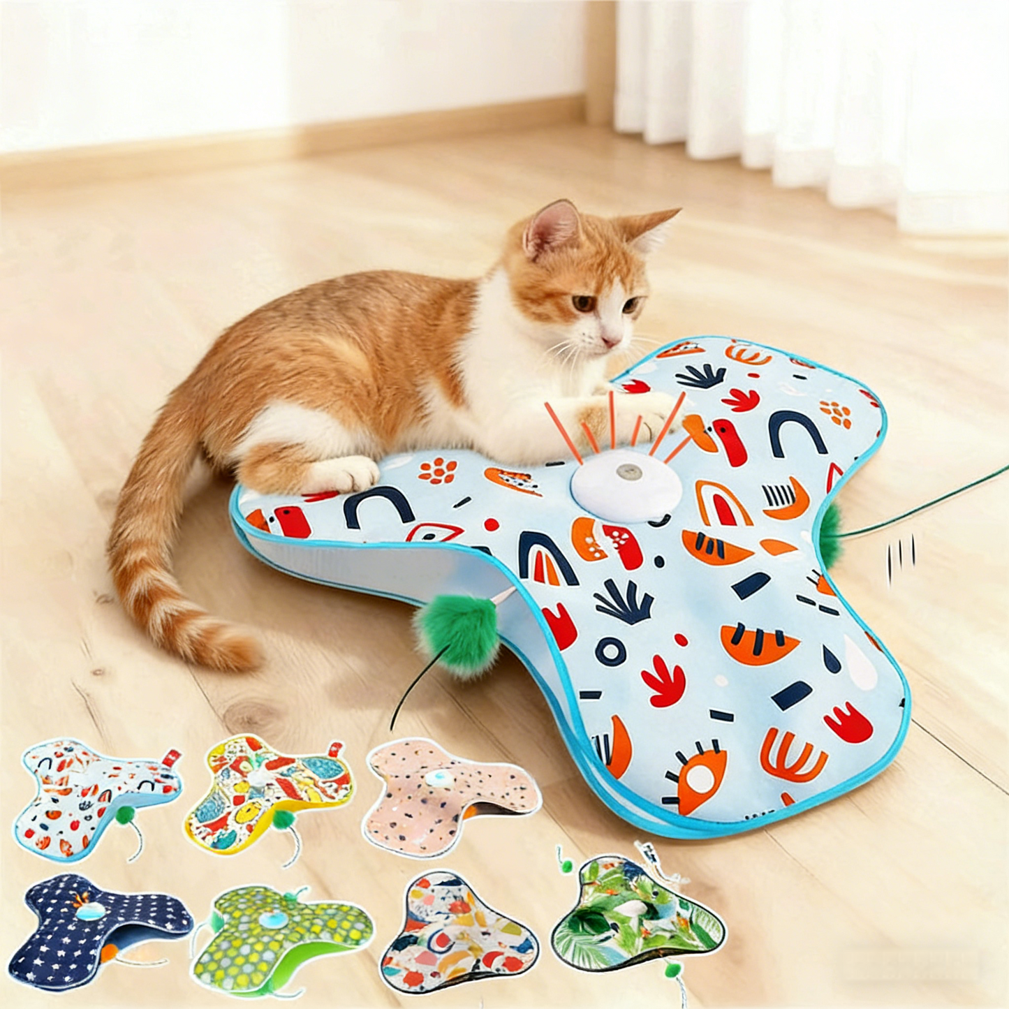 New Arrival Cat Hunting Hood Electric Teaser Interactive Automatic Pet Toy Bark&Paw Lab