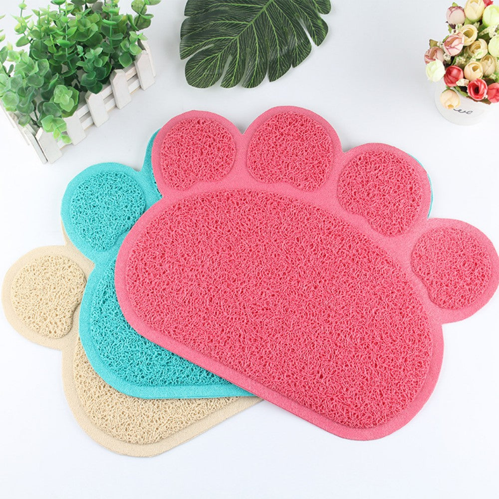 Claw-Shaped PVC Cat Litter Mat - Non-Slip Pet Pad