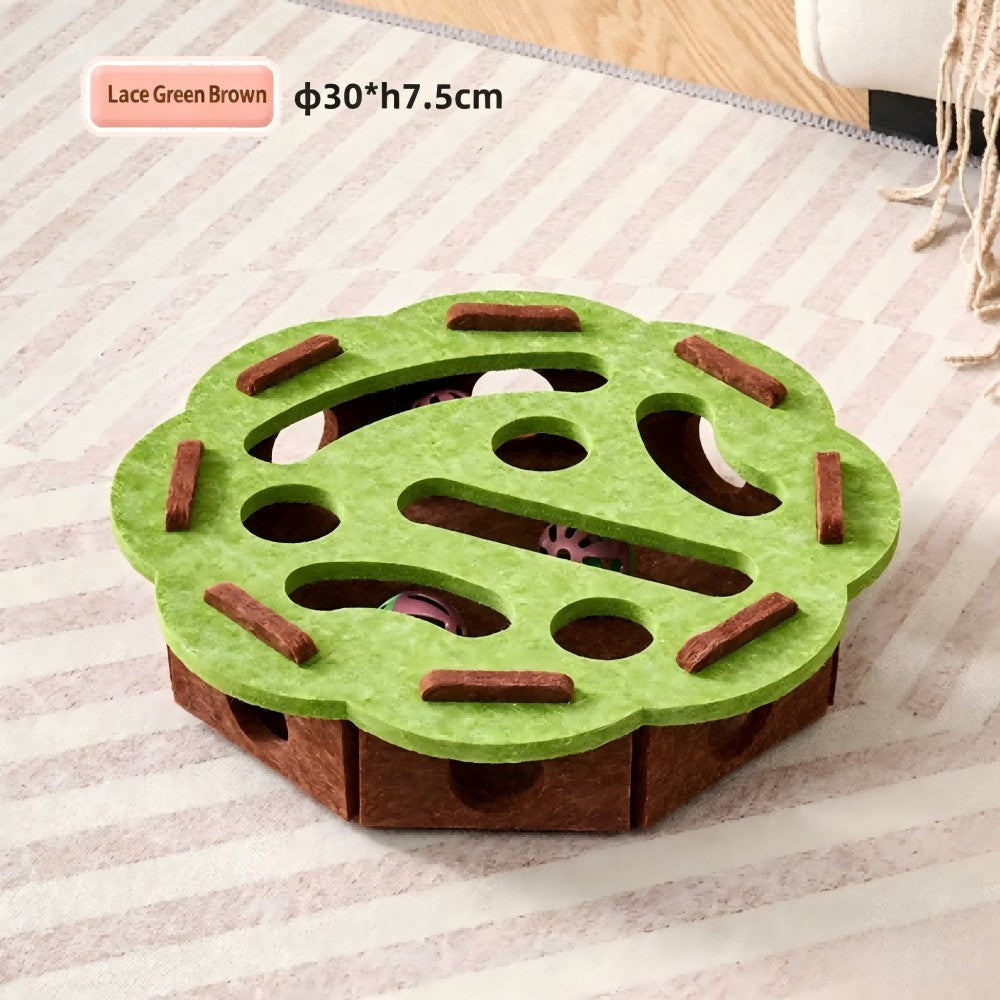 2-in-1 Cat Scratcher Bed Durable & Scratch-Proof All-Season Cat Bed with Self-Play Toy