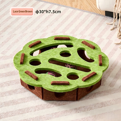 2-in-1 Cat Scratcher Bed Durable & Scratch-Proof All-Season Cat Bed with Self-Play Toy