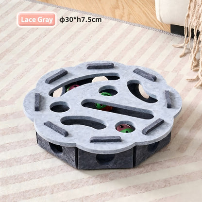 2-in-1 Cat Scratcher Bed Durable & Scratch-Proof All-Season Cat Bed with Self-Play Toy