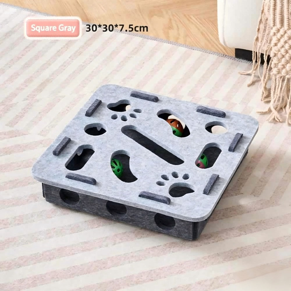 2-in-1 Cat Scratcher Bed Durable & Scratch-Proof All-Season Cat Bed with Self-Play Toy