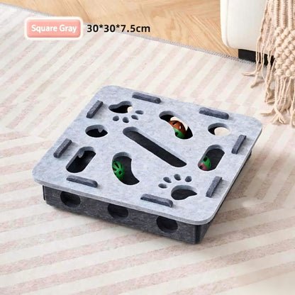 2-in-1 Cat Scratcher Bed Durable & Scratch-Proof All-Season Cat Bed with Self-Play Toy