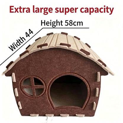 2-in-1 Cat Scratcher Bed Durable & Scratch-Proof All-Season Cat Bed with Self-Play Toy