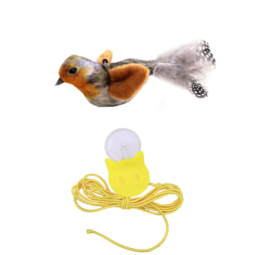 Sound-Producing Cat-Teasing Bird Toy Cross Border Bestseller Eco-Friendly Materials with Catnip Bark&Paw Lab