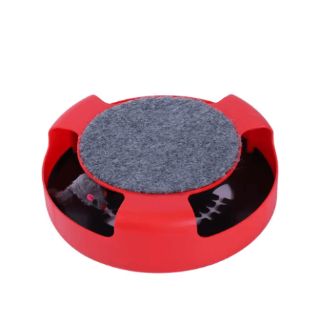 Rotating Cat Interaction Turntable with Shadowless Small Mouse