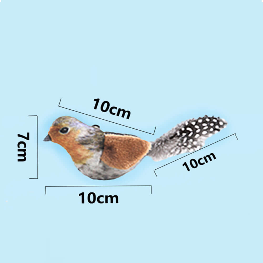 Sound-Producing Cat-Teasing Bird Toy Cross Border Bestseller Eco-Friendly Materials with Catnip Bark&Paw Lab