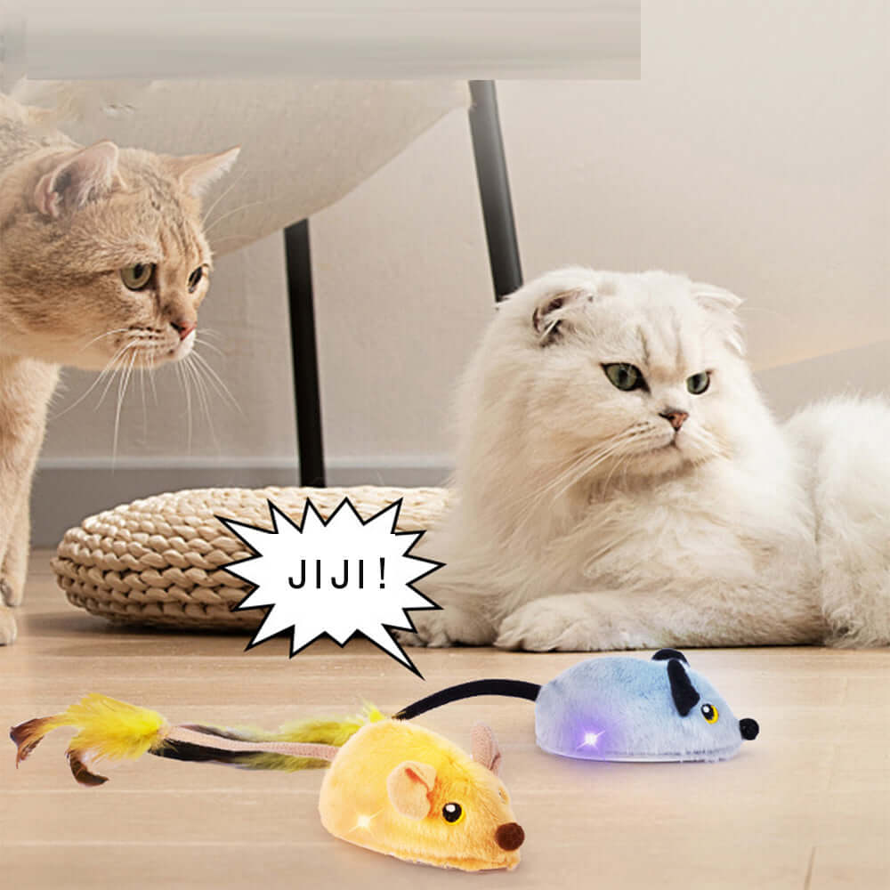 Automatic Sound-Producing Cat Teaser Interaction Mouse Toy