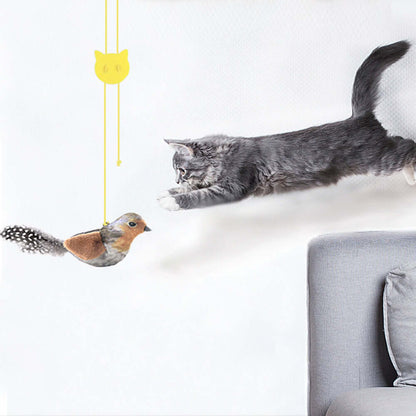 Sound-Producing Cat-Teasing Bird Toy Cross Border Bestseller Eco-Friendly Materials with Catnip Bark&Paw Lab