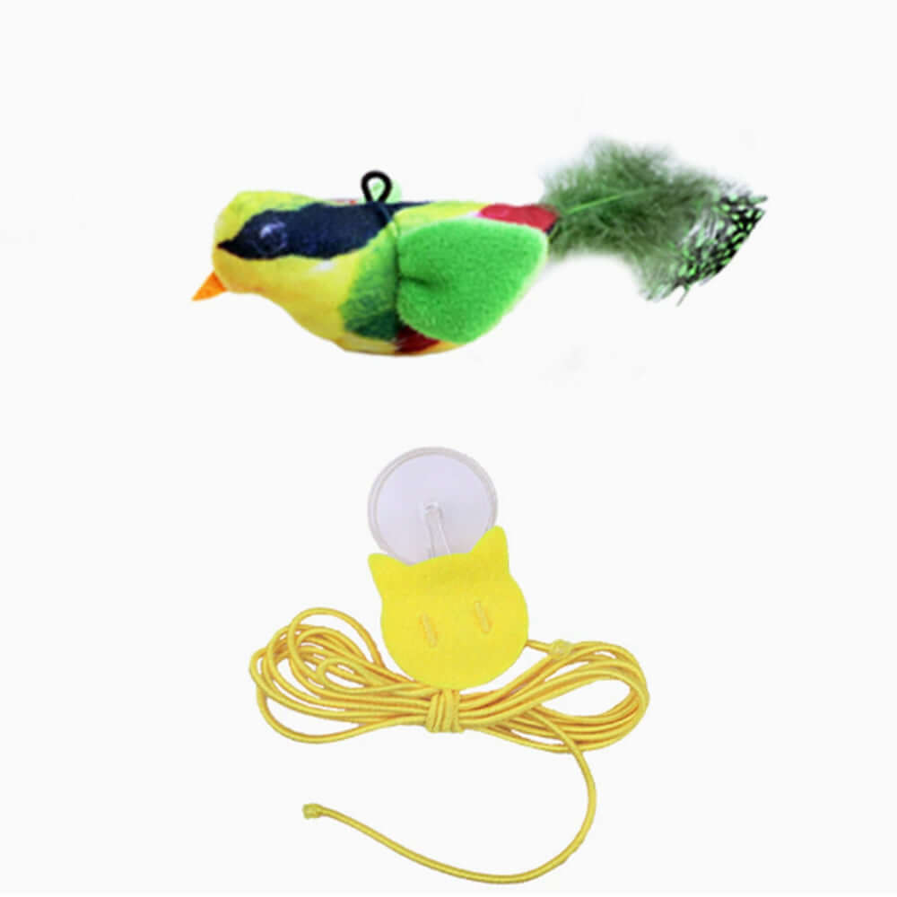 Sound-Producing Cat-Teasing Bird Toy Cross Border Bestseller Eco-Friendly Materials with Catnip Bark&Paw Lab