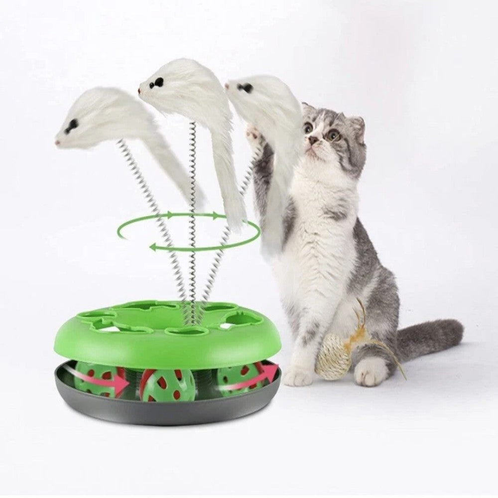 Cat Toys Cat Toys for Indoor Cats Interaction Kitten Toys Roller Tracks with balls