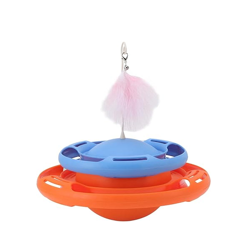 Cat Turntable Ball Toy 4 Level Interactive Kitten Track Roller Exercise Toy Bark&Paw Lab