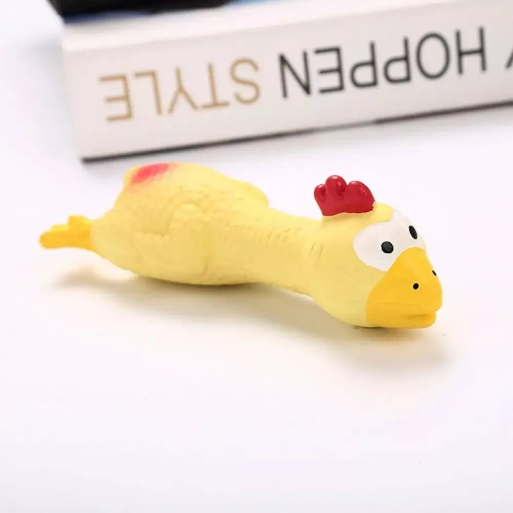 Colorful Latex Chicken Squeak Toy for Dogs and Cats