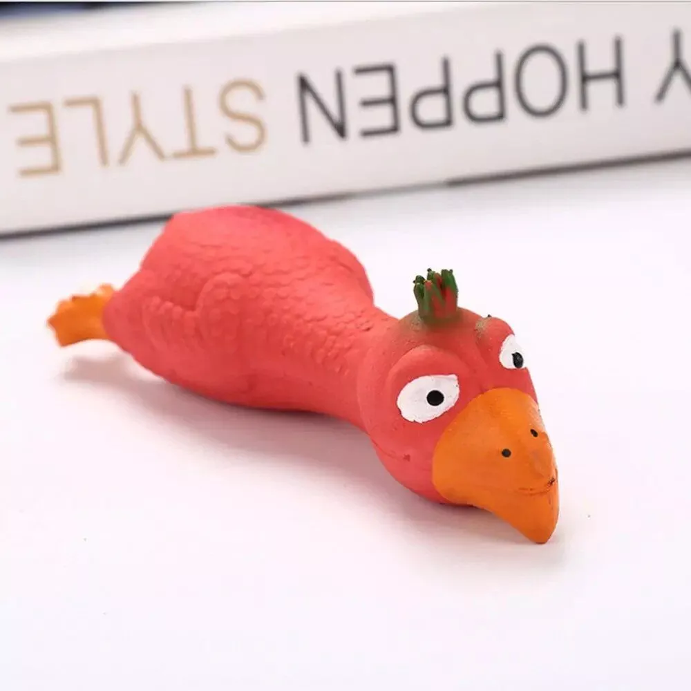 Colorful Latex Chicken Squeak Toy for Dogs and Cats Bark&Paw Lab