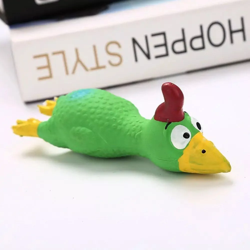 Colorful Latex Chicken Squeak Toy for Dogs and Cats
