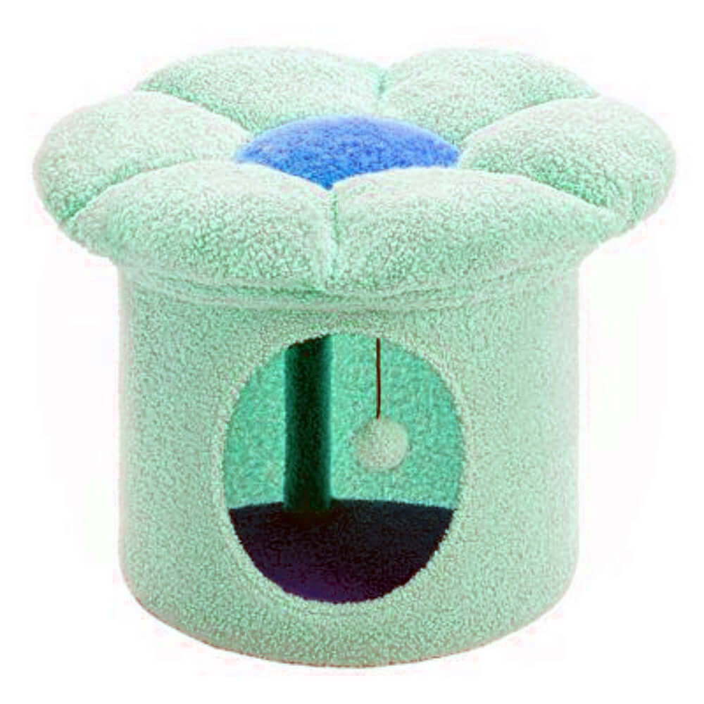 Cute Designed Soft Cat Beds Cozy Nests for Kitties - plush flower-shaped cat bed with a cozy interior.