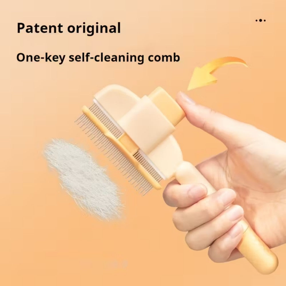 Self-Cleaning Pet Grooming Comb for Dogs and Cats