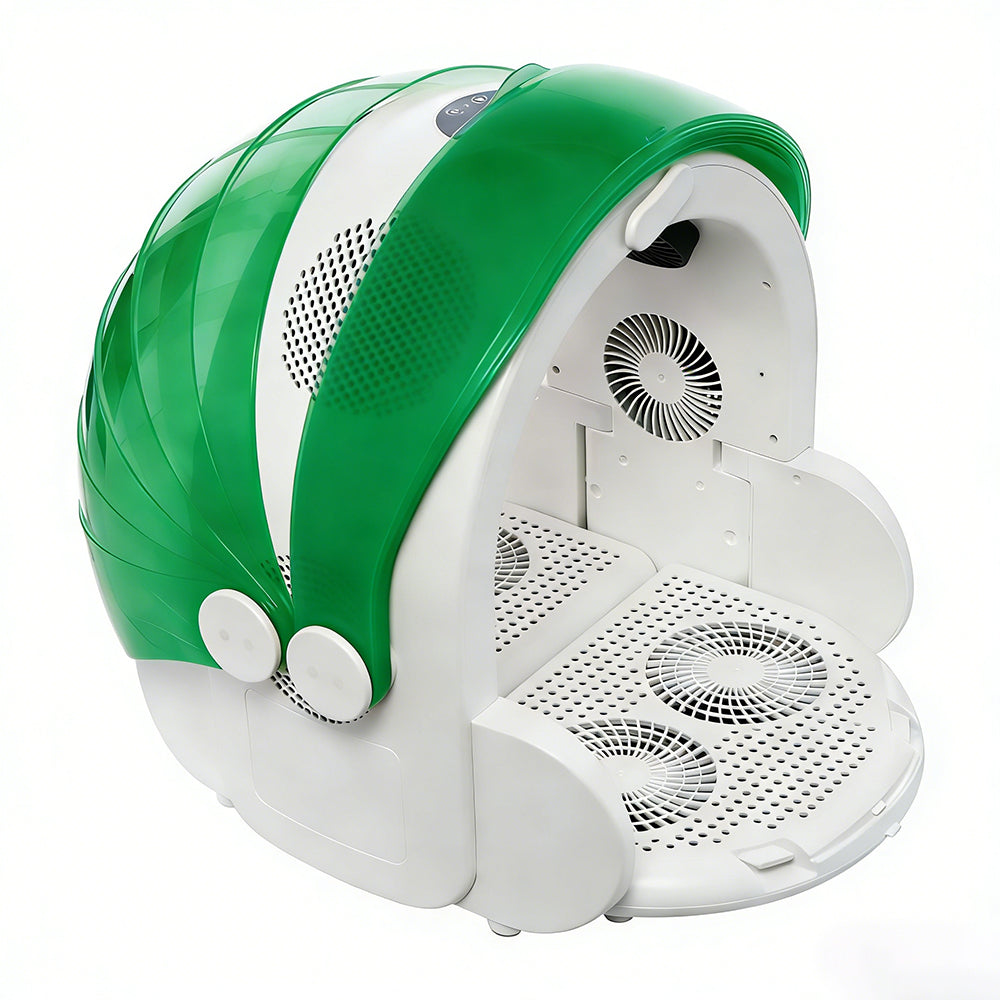 Foldable Pet Drying Box 360° Airflow Drying Machine for Cats and Dogs Quick Drying Automatic Pet Dryer Box with Blade Stoppers Storage Box