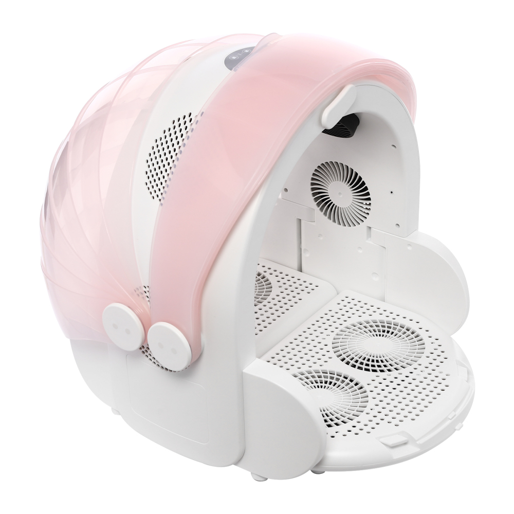 Foldable Pet Drying Box 360° Airflow Drying Machine for Cats and Dogs Quick Drying Automatic Pet Dryer Box with Blade Stoppers Storage Box