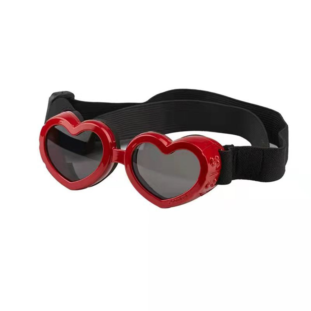 Dog heart-shape Sunglasses UV Protection Comfortable for Rainy Days Shockproof & Easy Clean Bark&Paw Lab