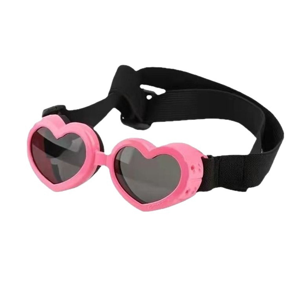 Dog heart-shape Sunglasses UV Protection Comfortable for Rainy Days Shockproof & Easy Clean Bark&Paw Lab