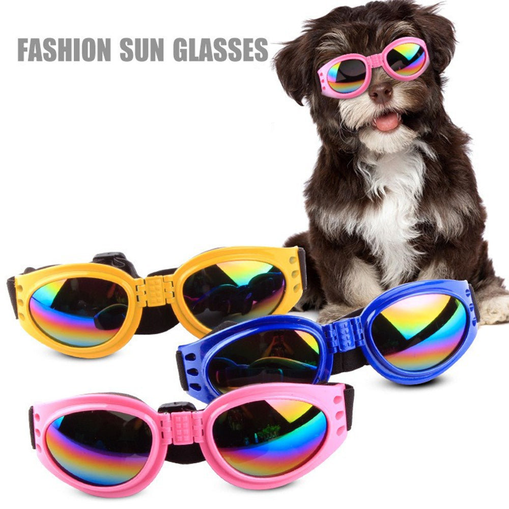 Dog Sunglasses UV Protection Comfortable Fit Pet Goggles No Nose Pressure
