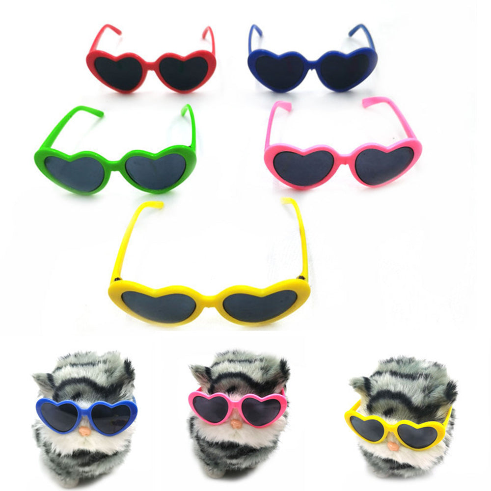 Cat heart-shape Sunglasses UV Protection Comfortable Pet Goggles Lightweight & Breathable