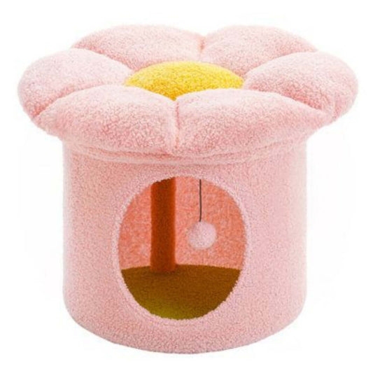 Cute Designed Soft Cat Beds Cozy Nests for Kitties in a flower shape, perfect for cat naps and home decor.