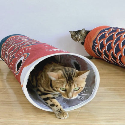 Koi-Fish Self-entertainment Cat Tunnel Track- L95cm