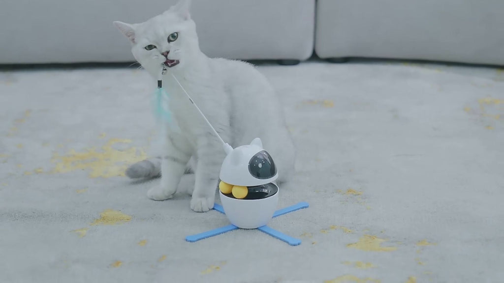 Smart electric cat interaction toy cat teaser with laser rotation
