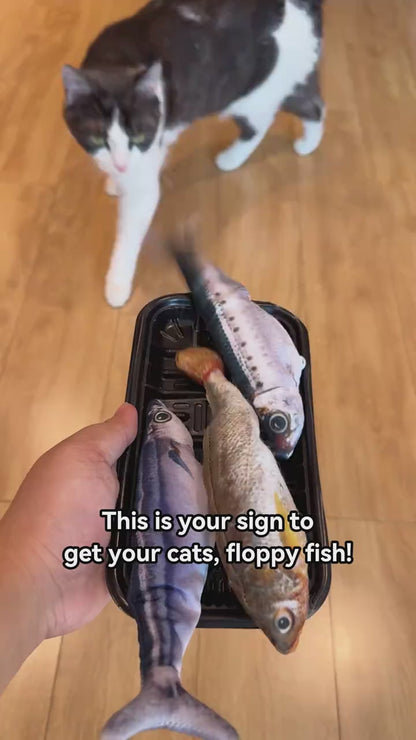 Interactive Wiggly Fish Cat Toy Bowlift