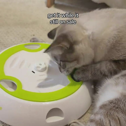 Cat Toy Interactive Automatic Feather Mice Toy 6 Holes No Touch Sensor Electric Intelligent Entertainment for Cats