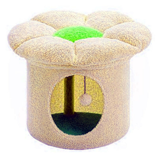 Cute Designed Soft Cat Beds Cozy Nests for Kitties - flower-shaped cozy cat bed with plush design.